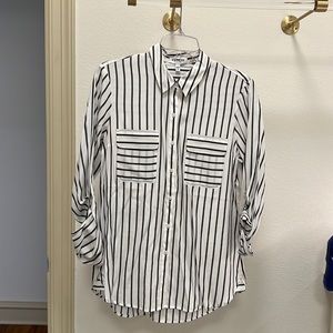 Express City Shirt White and Grey